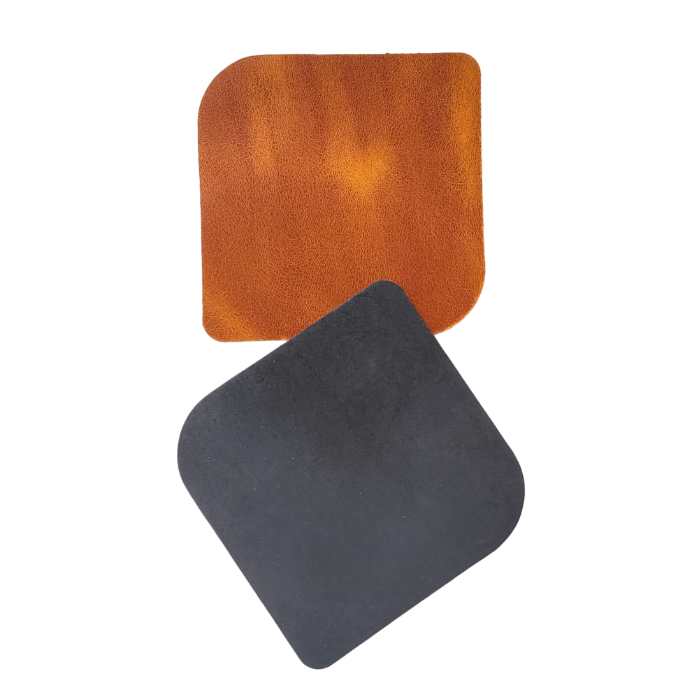 Açık Kahverengi Hakiki Deri Bardak Altlığı – 4’lü set